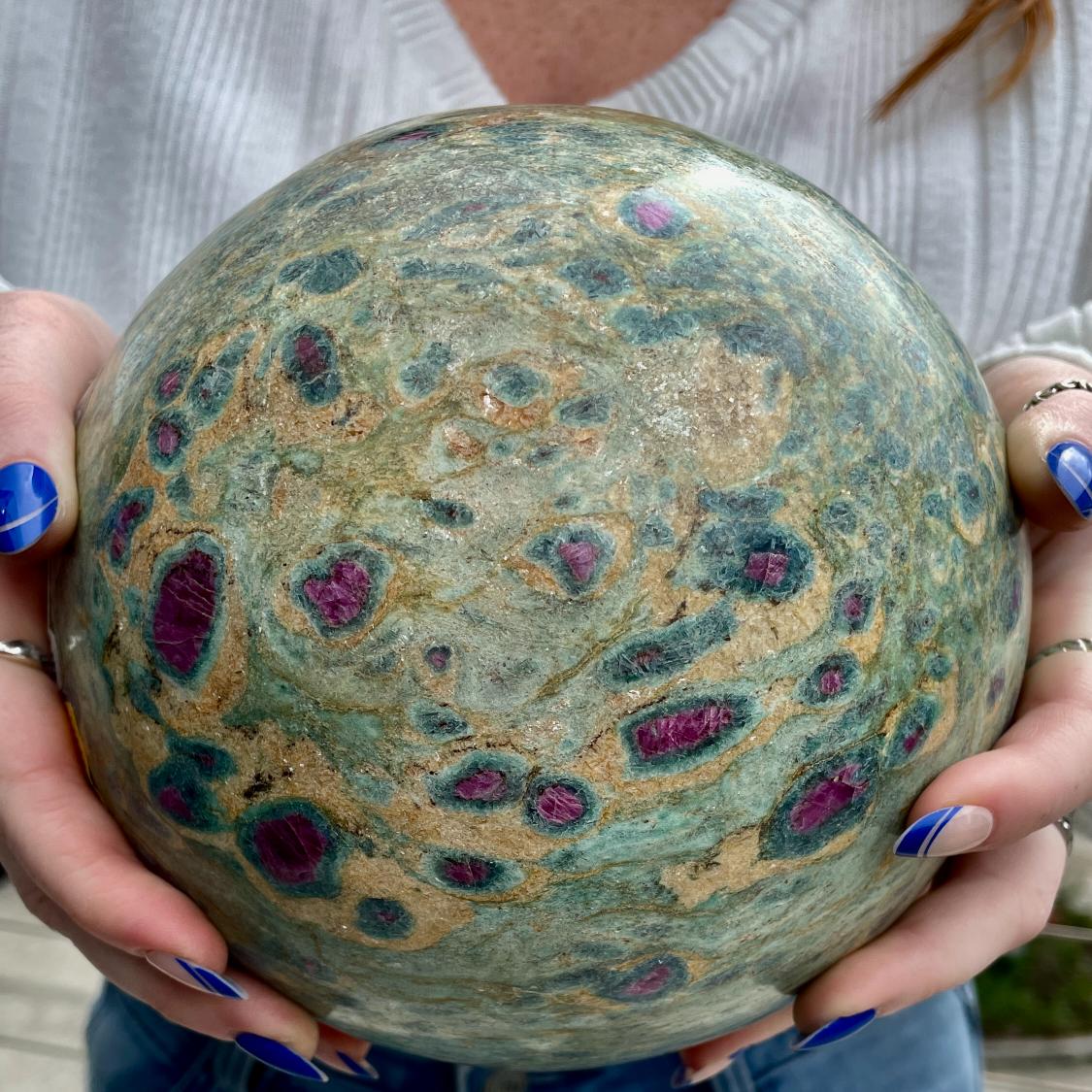 Ruby In Fuchsite - Large Sphere (7KG) -04 Ruby In Fuchsite - Large Sphere (7KG) -04